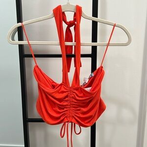 URBAN OUTFITTERS CROP HALTER TOP